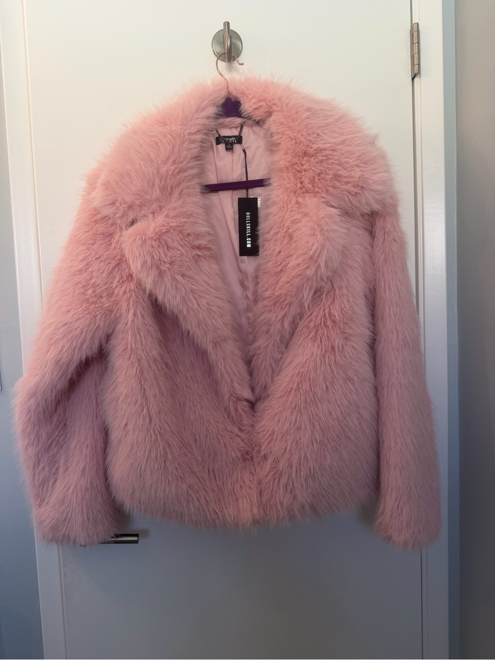 Dolls Kill NWT Faux Fur Pink Jacket - BARDOT